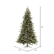 6.5' Frosted Balsam Fir Artificial Christmas Tree Clear Dura-Lit Lights