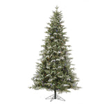 4.5' Frosted Balsam Fir Artificial Christmas Tree Colored Dura-Lit LED Lights