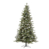 6.5' Frosted Balsam Fir Artificial Christmas Tree Colored Dura-Lit LED Lights