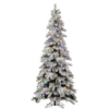 6' Flocked Kodiak Spruce Artificial Christmas Tree Multi-Colored LED Lights