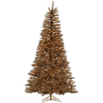 12' Tinsel Artificial Christmas Tree Clear Dura-lit Incandescent Mini Lights