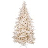 7.5' Flocked Vintage Fir Artificial Christmas Tree Warm White LED Lights