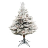 Vickerman 3.5' Flocked Alberta Artificial Christmas Tree Unlit