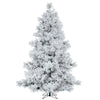 Vickerman 15' Flocked Alberta Artificial Christmas Tree Pure White LED Lights