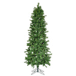 7' x 36" Artificial Slim Spruce Tree 300 Clear Mini Lights 610Tips Metal Stand