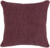 Benzara BM228781 Fabric Throw Pillow with interwoven Waffle Weave, Red