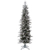 5' Frosted Glitter Tannenbaum Pine Artificial Christmas Tree Pure White LED