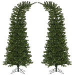 9' x 44'' Green Whimsical Artificial Christmas Tree Warm White LED Lights