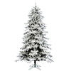 Vickerman 4.5' x 38" Flocked York Spruce Artificial Christmas Tree Unlit.