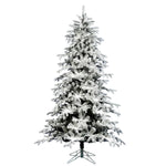 Vickerman 7.5' x 56" Flocked York Spruce Artificial Christmas Tree Unlit.