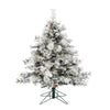 Vickerman 4.5' x 44" Flocked Cheshire Artificial Christmas Tree Unlit