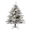 12' x 95" Flocked Cheshire Artificial Christmas Tree Clear Dura-Lit Mini Lights