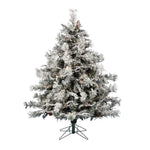 12' x 95" Flocked Cheshire Artificial Christmas Tree Warm White Dura-Lit LED