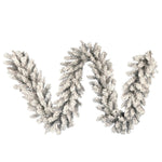 Vickerman A193714 9' X 14" Frosted Silver Artificial Christmas Garland 230 Pvc Tips