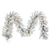 Vickerman A193715Led 9' X 14" Frosted Silver Artificial Christmas Garland Warm White Dura-Lit Led Lights