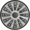 Flagship Carpets FA1814 What Time Windmill Gray Round Rug