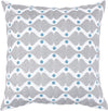 Benzara BM228881 Fabric Throw Pillow with Bow Tie Pattern and Polka Dots, Gray