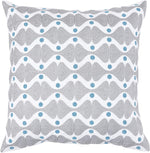 Benzara BM228881 Fabric Throw Pillow with Bow Tie Pattern and Polka Dots, Gray