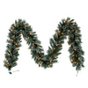 Vickerman A221511 9' X 10" Frosted Mixed Pine Garland Clear Incandescent Mini Lights.