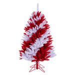 Vickerman 4.5' x 32" Candy Cane Artificial Unlit Christmas Pine Tree.