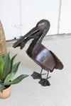 Kalalou A6143 Rustic Recyled Metal Pelican With Fish