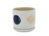 Sagebrook Home 16109-02 6" Funky Planter with Saucer, White