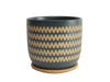 Sagebrook Home 8" Zig-Zag Planter W/ Saucer, Teal