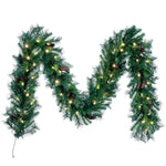 Vickerman A800912Led 9' Cheyenne Artificial Christmas Garland Warm White Led Lights