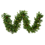 Vickerman A800921Led 9' Cheyenne Artificial Christmas Garland Warm White Led Lights