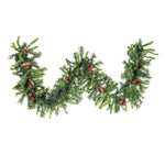 Vickerman A800921 9' Cheyenne Artificial Christmas Garland Clear Dura-Lit Incandescent Lights