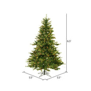 6.5' Mixed Country Pine Artificial Christmas Tree Clear Dura-Lit Mini Lights