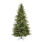 6.5' Mixed Country Pine Slim Artificial Christmas Tree Warm White Dura-Lit LED