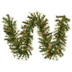 Vickerman A801713 9' Mixed Country Pine Artificial Christmas Garland Clear Dura-Lit Incandescent Lights
