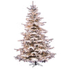 6.5' Flocked Sierra Fir Artificial Christmas Tree Clear Dura-Lit lights