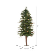 Vickerman A801930 3' Mixed Country Alpine Artificial Christmas Tree Unlit
