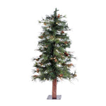 3' Mixed Country Alpine  Artificial Christmas Tree Warm White Dura-Lit LED
