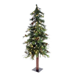 Vickerman A801941LED 4' Mixed Country Alpine Artificial Christmas Tree Warm White Dura-Lit LED Lights