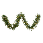 Vickerman A802711 9' Canadian Pine Artificial Christmas Garland Clear Incandescent Mini Lights