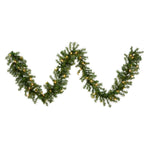 Vickerman A802716 9' Canadian Pine Artificial Christmas Garland Clear Incandescent Mini Lights