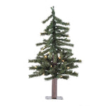 Vickerman A805121LED 2' x 16.5" Natural Alpine Artificial Christmas Tree Warm White LED Lights.