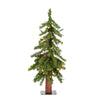 Vickerman A805122 2' Natural Alpine Artificial Christmas Tree Multi-Colored Incandescent Lights