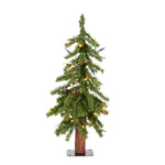 Vickerman A805122LED 2' x 16.5" Natural Alpine Artificial Christmas Tree Multi-colored LED Lights