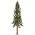 Vickerman A805152LED 5' x 28" Natural Alpine Artificial Christmas Tree Multi-colored LED Lights.