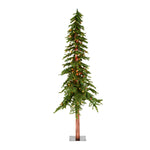 Vickerman A805172LED 7' x 44" Natural Alpine Artificial Christmas Tree Multi-colored LED Lights