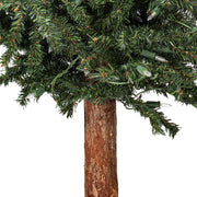 Vickerman A805184LED 4' 5' 6' Natural Alpine Artificial Christmas Tree Set Warm White LED Lights Set of 3