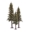 Vickerman A805184 4' 5' 6' Natural Alpine Artificial Christmas Tree Set Clear Incandescent Lights