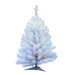 Vickerman 3' Crystal White Spruce Artificial Christmas Tree Multi-Colored LED