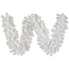 Vickerman A805816 9' Crystal White Spruce Artificial Christmas Garland Clear Dura-Lit Incandescent Mini Lights