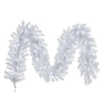 Vickerman A805819LED 9' Crystal White Spruce Artificial Christmas Garland Pure White LED Mini Lights