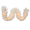 Vickerman A805819 9' Crystal White Spruce Artificial Christmas Garland Clear Dura-lit Incandescent Mini Lights